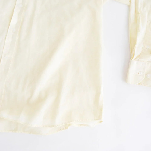 Givenchy Monsieur Yellow Cotton Blend Button Down  Dress Shirt Size 16 1/2 34/35 - Picture 5 of 10
